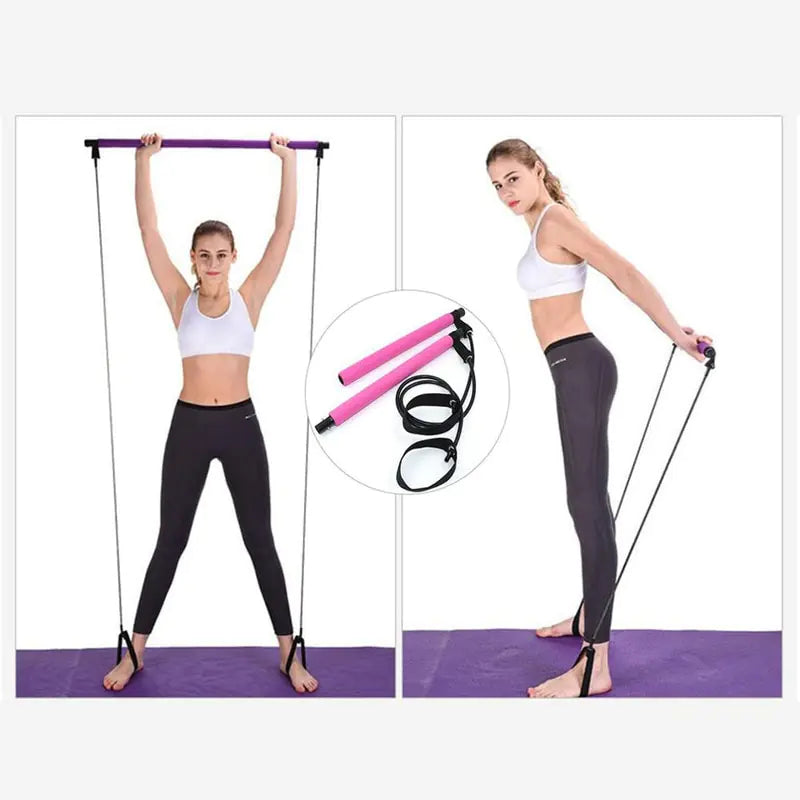 Barre de Pilates portable et bande de résistance 